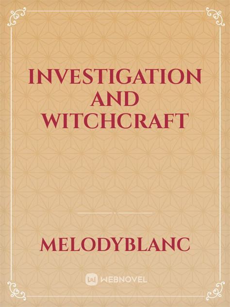 Witchcraft investigation book